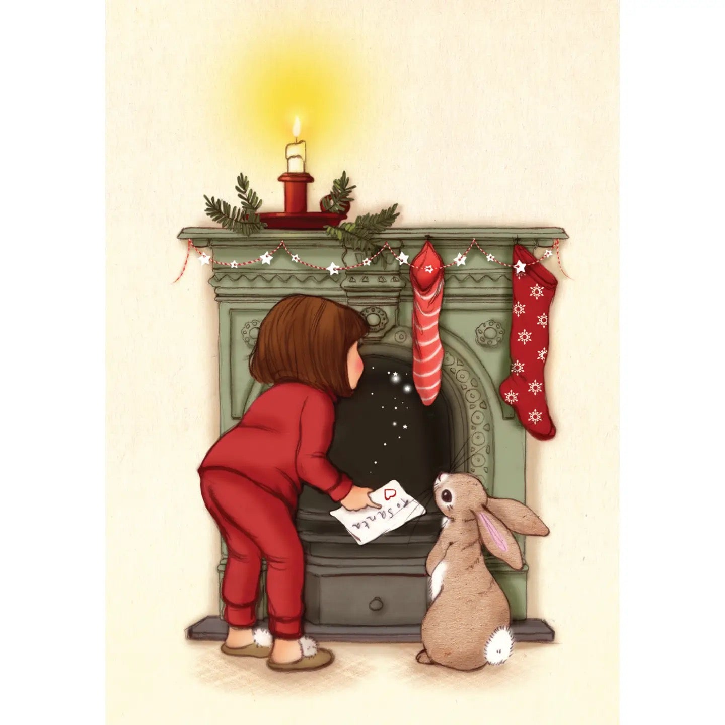 Belle & Boo Ltd Postkarte “Ich warte auf den Weihnachtsmann"