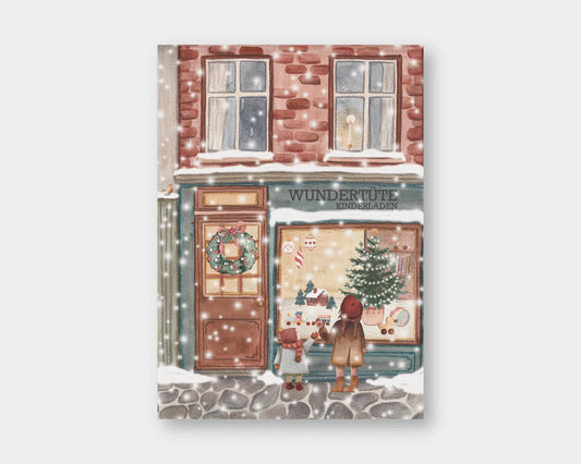 nataskalia Postkarte "Schaufenster im Winter“