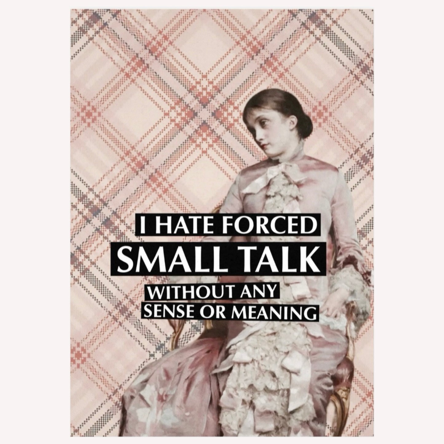 Postkarte I hate small talk